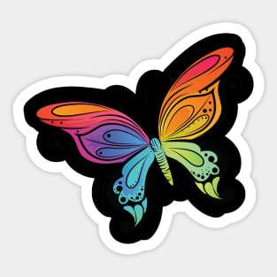 Farfalla colorata Sticker